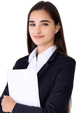 A professional HR consultancy in Qatar representative holding executive business documents, offering corporate recruitment and manpower services.